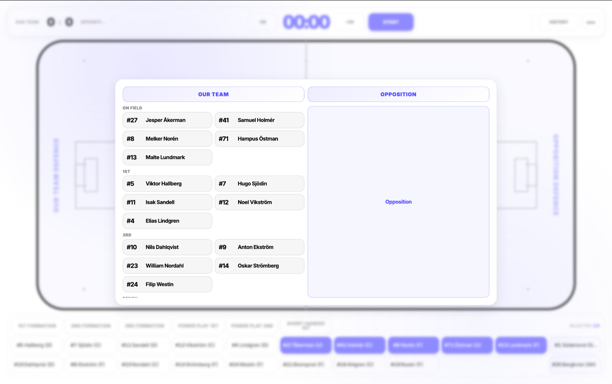 Player selection workflow